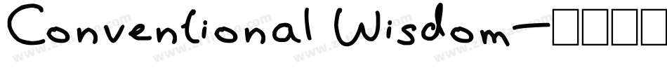 Conventional Wisdom字体转换